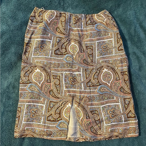 Prada Paisley Silk Skirt Vintage - Picture 2 of 9